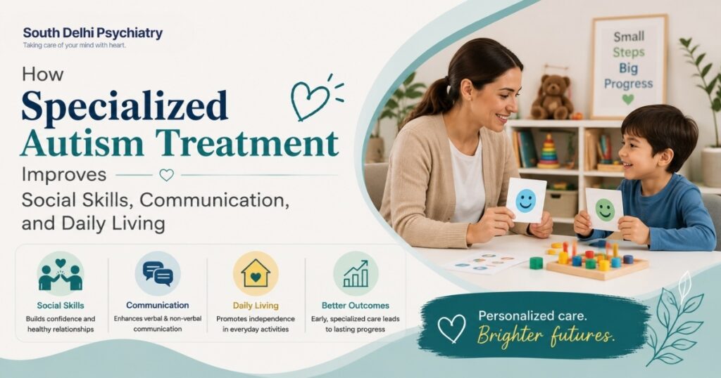 how specialized autism treatment improves social skills, communication, and daily living