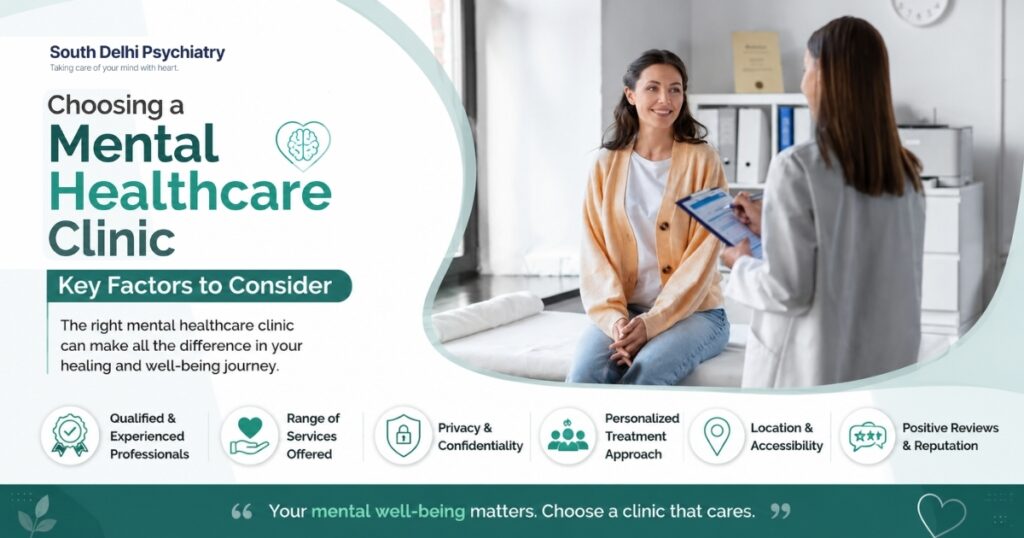 Choosing a Mental Healthcare Clinic in South Delhi: Key Factors to Consider Mental Healthcare Clinic in South Delhi