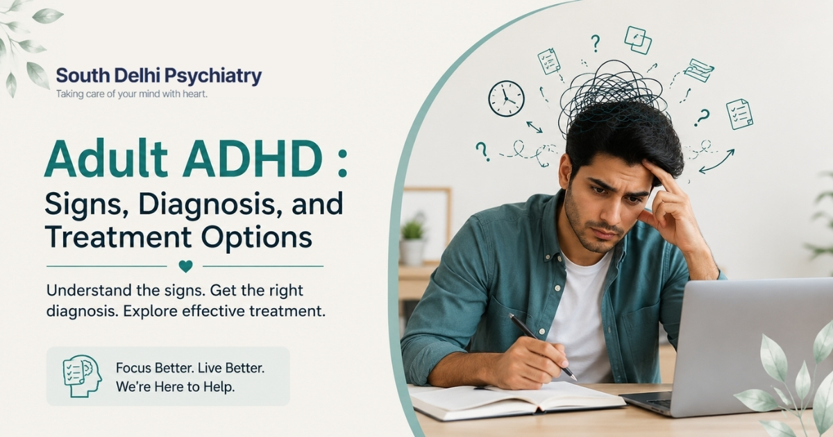 Adult ADHD in South Delhi: Signs, Diagnosis, and Treatment Options